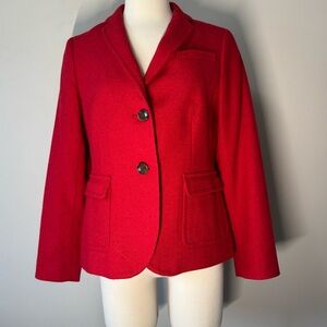 Talbots Vibrant Red Wool Blazer